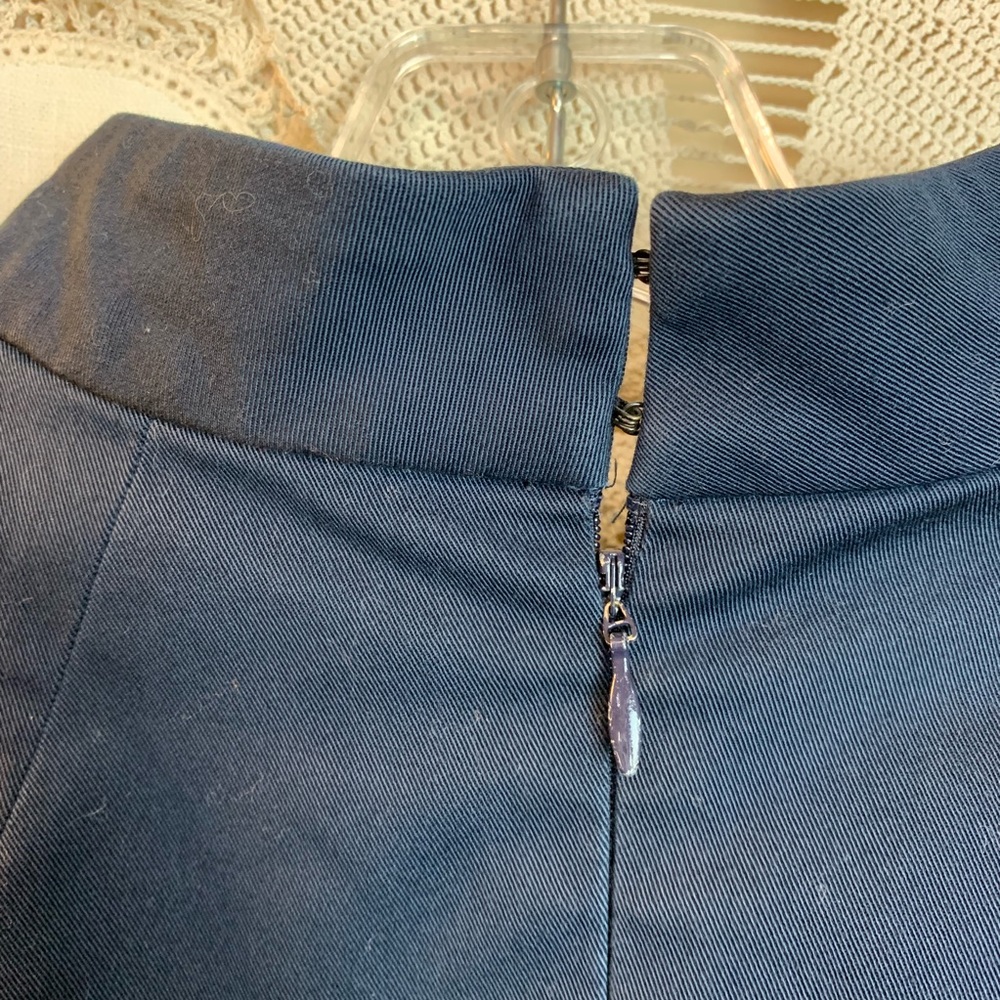 Victoria Beckham Navy Mock Neck Sleeveless Top - Picture 5 of 8